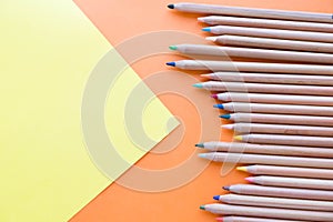 Color pencils old retro vintage style. drawing paper texture