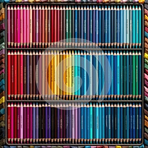 Color pencils palette pattern background