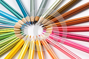 Color pencils wheel