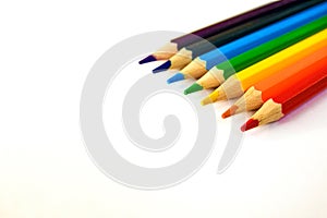 Color pensil in white background