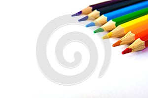 Color pensil in white background