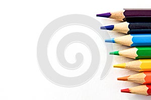 Color pensil in white background