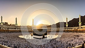 Color photo of Mecca. AI Generative