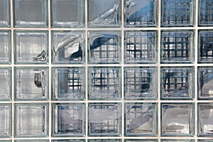 Wall of glass blocks
