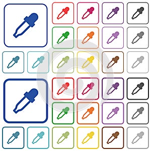 Color picker outlined flat color icons