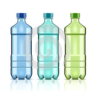 Color Plastic Clear Water Bottle Without Label