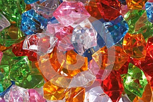 color plastic diamonds