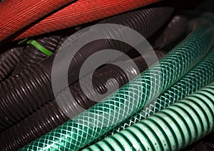 Color plastic and rubber hoses