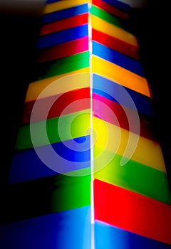 Color plastic shape plexiglas backlit