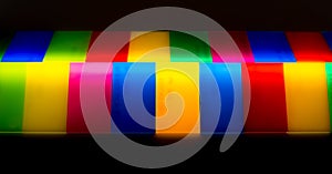 Color plastic shape plexiglas backlit