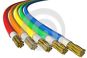 Color power cables photo