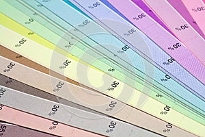 Color print of pantone statistics offset scale