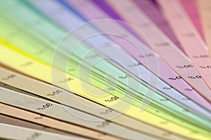 Color print of pantone statistics offset scale