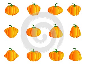 Color pumpkin icons