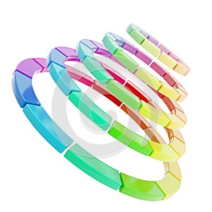 Color range spectrum circle round palette composition