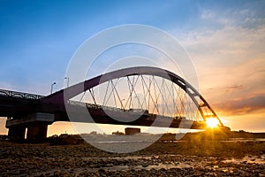 Color Red Bridge Sunset