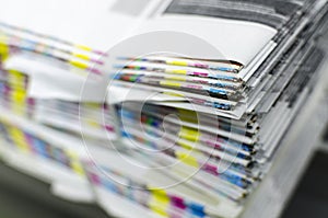 Color reference bars of printing paper