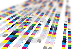 Color reference bars of printing process