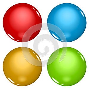 Color round badges isolated on white background