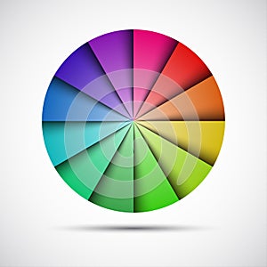 Color round palette on gray background
