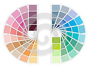 Color samplers with diverse range of shades and tints photo