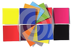 The color science education with printed paper color samples