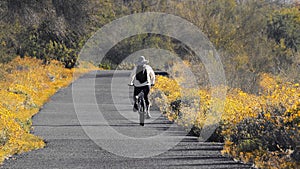 Color Selective Scene - bike yellow path -