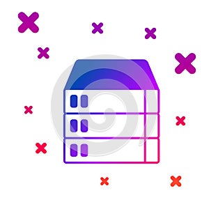 Color Server, Data, Web Hosting icon isolated on white background. Gradient random dynamic shapes. Vector