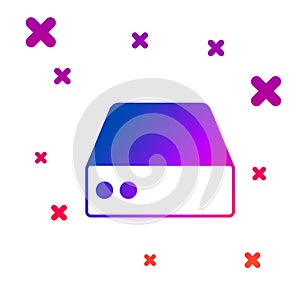 Color Server, Data, Web Hosting icon isolated on white background. Gradient random dynamic shapes. Vector