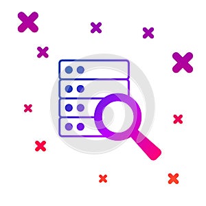 Color Server, Data, Web Hosting icon isolated on white background. Gradient random dynamic shapes. Vector