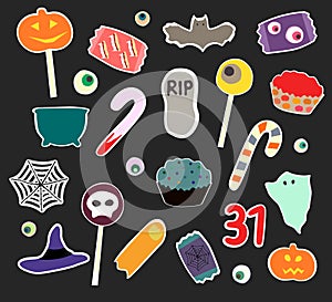 Color set of halloween thing for your design.