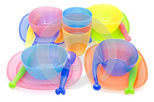 Color Set of plastic ware