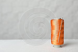 Color sewing thread with needle