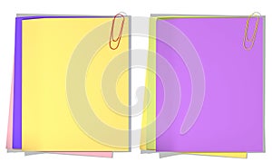 Color sheets of a paper for record