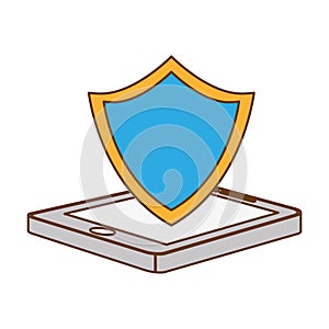 color shield smartphone hosting icon