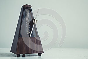 Color shot of a vintage metronome