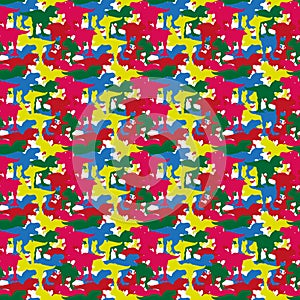Color Silhouette Tyrex Pattern