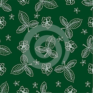 Color simple botanical abstract seamless pattern background