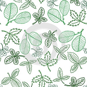 Color simple botanical abstract seamless pattern background