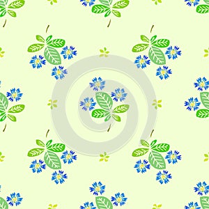 Color simple botanical abstract seamless pattern background