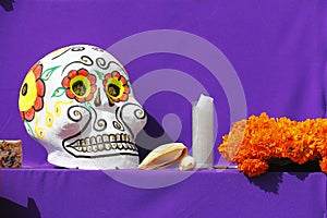 Day of the dead Color skull IV photo