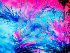 Color smoke. Ink water. Paint drop. Fantasy underwater burst, Ai Generative