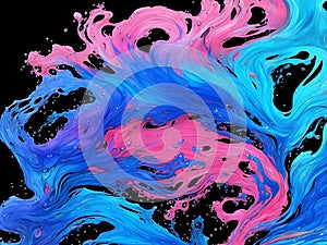 Color smoke. Ink water. Paint drop. Fantasy underwater burst, Ai Generative