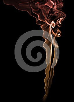 Color Smoke over black background