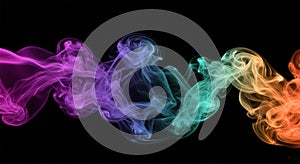 Color smoke wave abstract background
