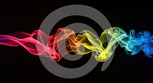 Color smoke wave abstract background