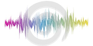 Color sound wave sign. Vector illustration.