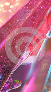 Color sparkles shiny overflows pink liquid lights photo