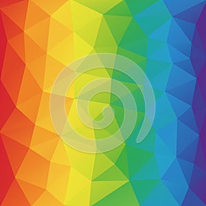 Color spectrum abstract geometric rumpled triangular background low poly style