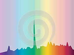 Color spectrum diagram background